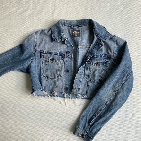 ightwash custom cropped denim jacket - Picture 1 of 2